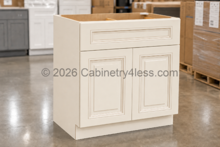 Charleston White Vanity Sink Base 24"/27"W