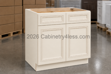 Charleston White Vanity Sink Base 30"/33"/36"W
