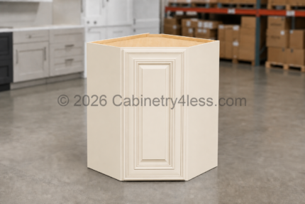 Charleston White Diagonal Corner Wall Cabinet 27"W