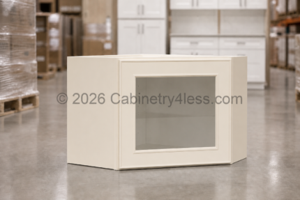 CW-DCW2412GD - Charleston White Diagonal Corner Wall Glass Door 24"W 12"H