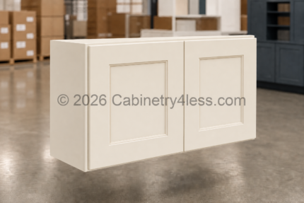 Charleston White Wall Cabinet Double Doors 12"H