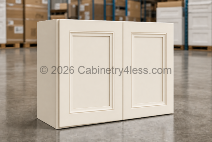 Charleston White Wall Cabinet Double Doors 15"H
