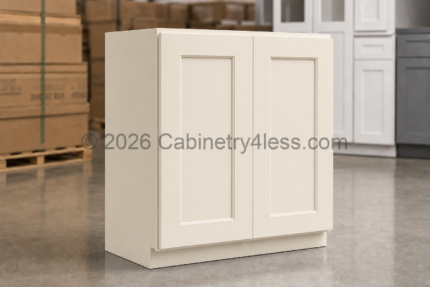 Charleston White Wall Cabinet Double Doors 24"H