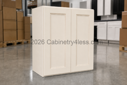 Charleston White Wall Cabinet Double Doors 36"H
