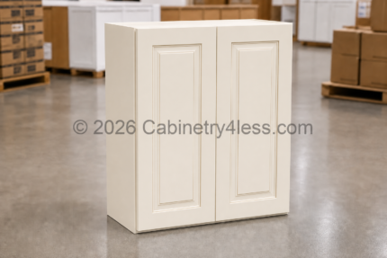 Charleston White Wall Cabinet Double Doors 42"H