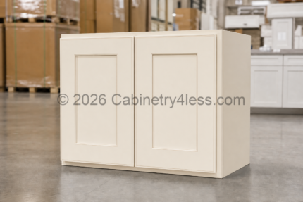 Charleston White Refrigerator Wall Cabinet Double Doors 24″H