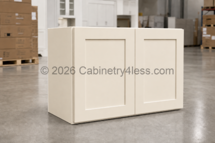 Charleston White Refrigerator Wall Cabinet Double Doors 30″W