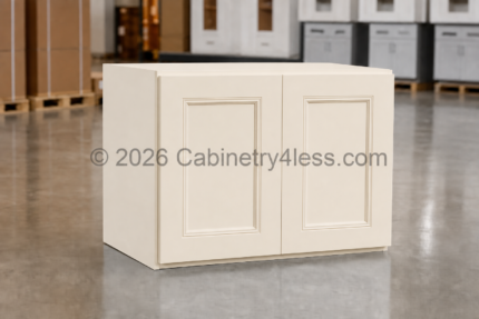 Charleston White Refrigerator Wall Cabinet Double Doors 36″W
