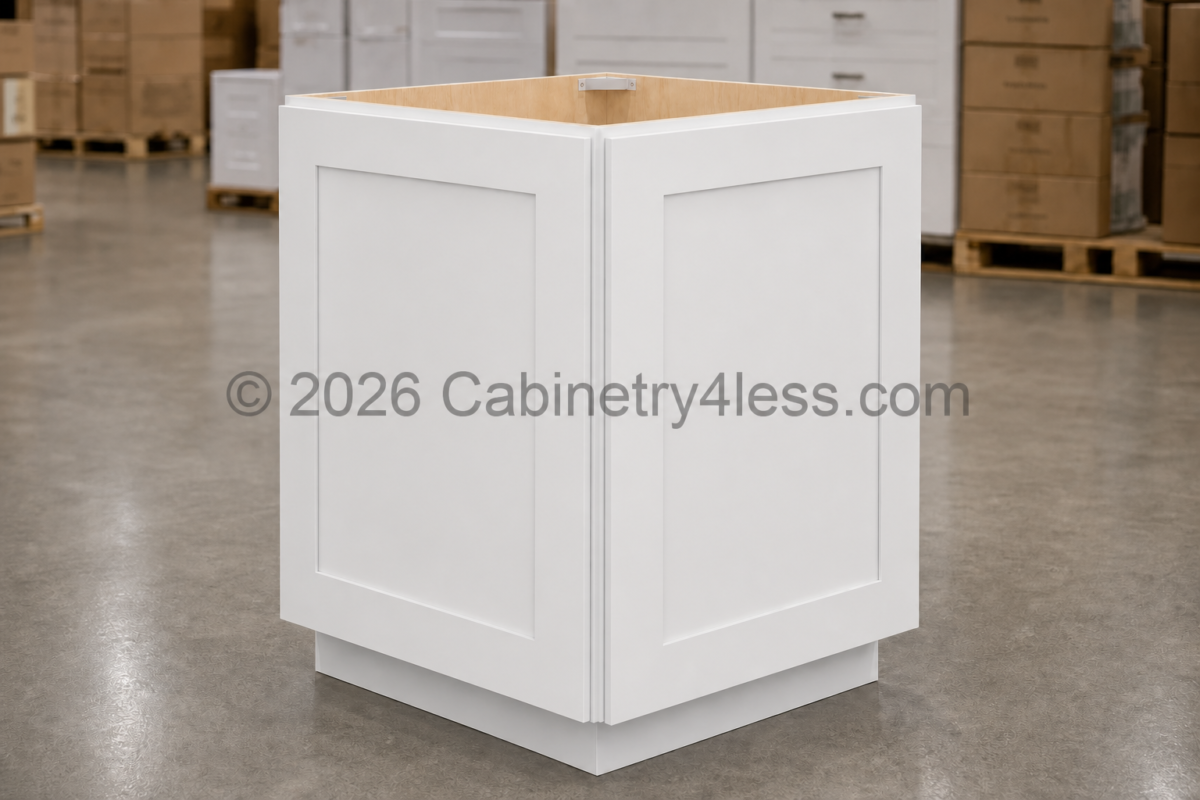 DDW-BEC24 – Double Dove White Base End Cabinet (BEC24)