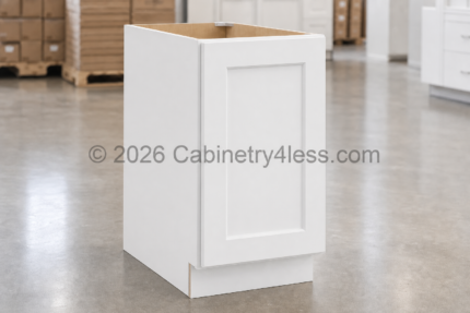 Double Dove White Base Cabinet Full Height Single Door