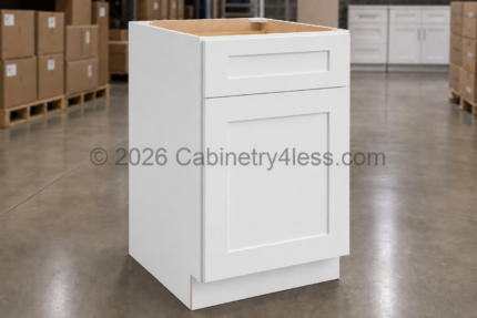 Double Dove White Base Cabinet Single Door