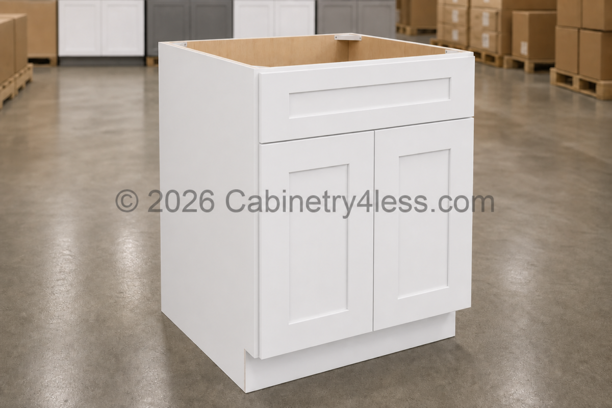 DDW-SB27 – Double Dove White Sink Base 27″W