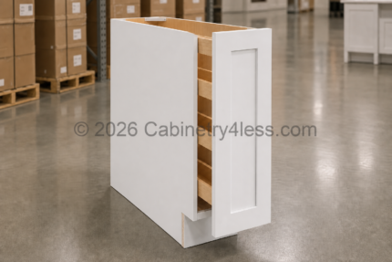Double Dove White Spice Pull Base Cabinet
