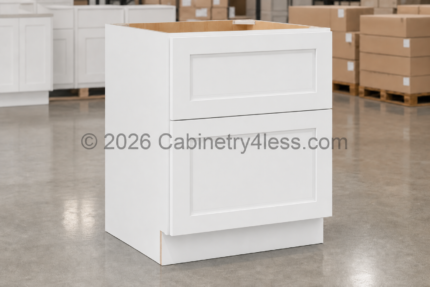 Double Dove White Two Drawer Base