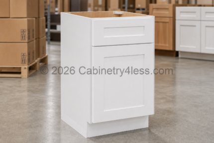 DDW-BWB18 - Double Dove White Base Waste Basket Cabinet (BWB18)