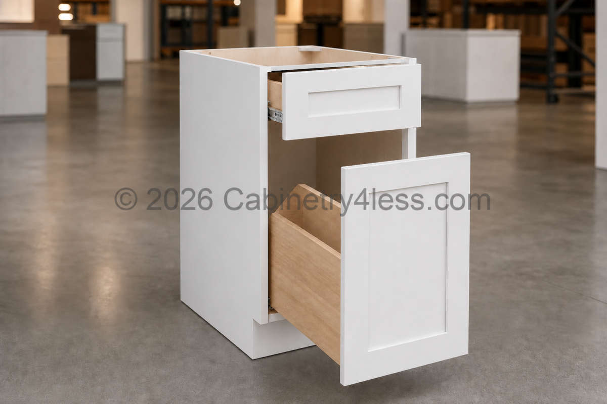 DDW-BWB18 – Double Dove White Base Waste Basket Cabinet (BWB18)