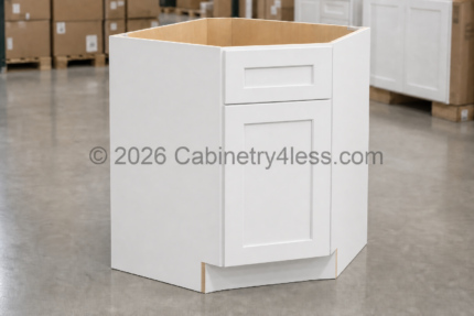 DDW-CSB36 - Double Dove White Corner Sink Base Cabinet (CSB36)