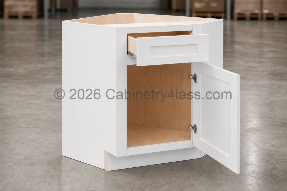 DDW-CSB36 – Double Dove White Corner Sink Base Cabinet (CSB36)