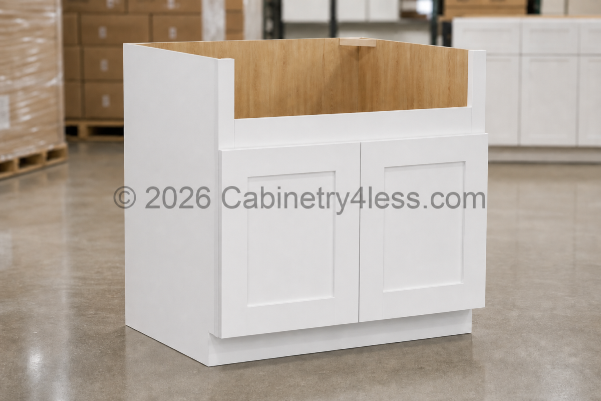 DDW-FSB36 – Double Dove White Farmhouse Sink Base (FSB36)
