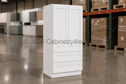 Double Dove White Oven Pantry 30"W