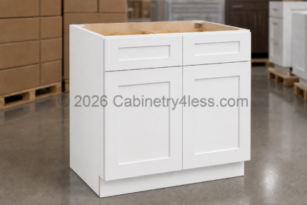 Double Dove White Vanity Sink Base 30″/33″/36″W