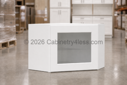 DDW-DCW2412GD – Double Dove White Diagonal Corner Wall Glass Door 24″W 12″H