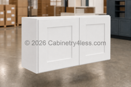 Double Dove White Wall Cabinet Double Doors 12″H