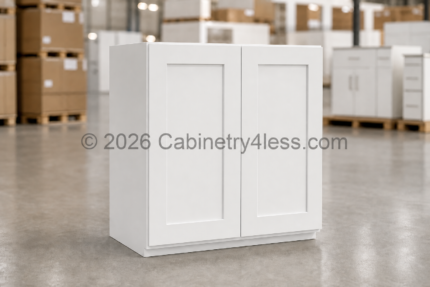 Double Dove White Wall Cabinet Double Doors 30″H