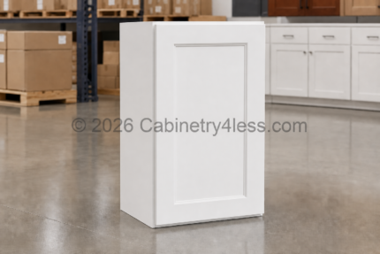 Double Dove White Wall Cabinet Single Door 30″H