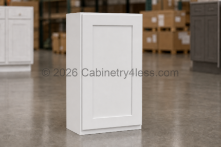 Double Dove White Wall Cabinet Single Door 42″H