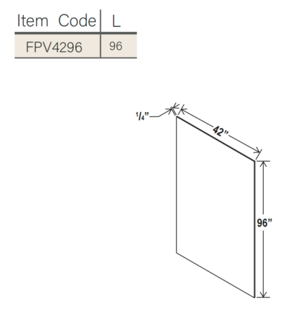 IB-FPV4296 - Iron Black Finish Plywood Panel (FPV4296)