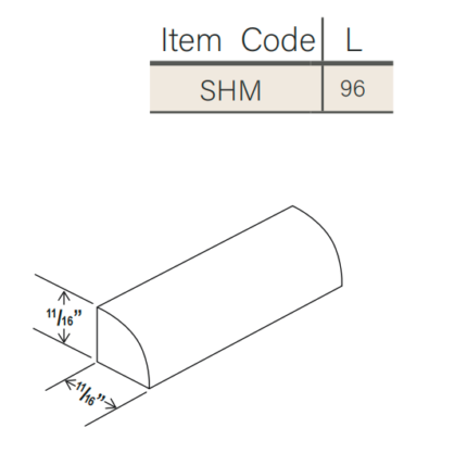 MB-SHM - Matte Black Shoe Moulding (SHM)