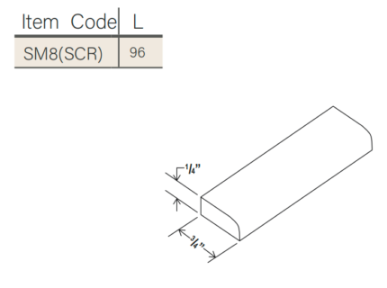 MB-SM8(SCR) – Matte Black Scribe Moulding (SM8(SCR))