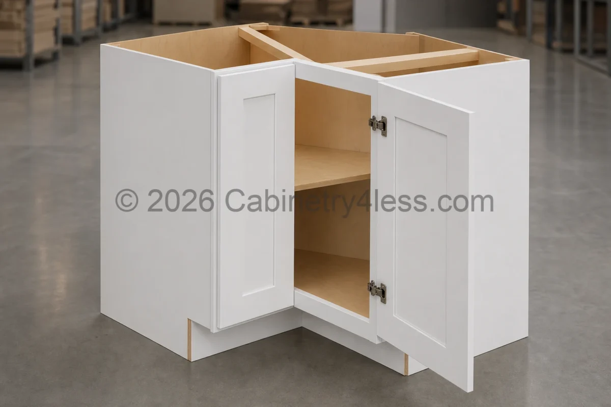 Shaker White Easy Reach Base Cabinet