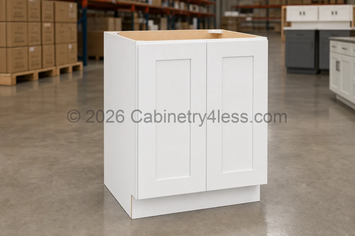 Shaker White Base Cabinet Full Height Double Door
