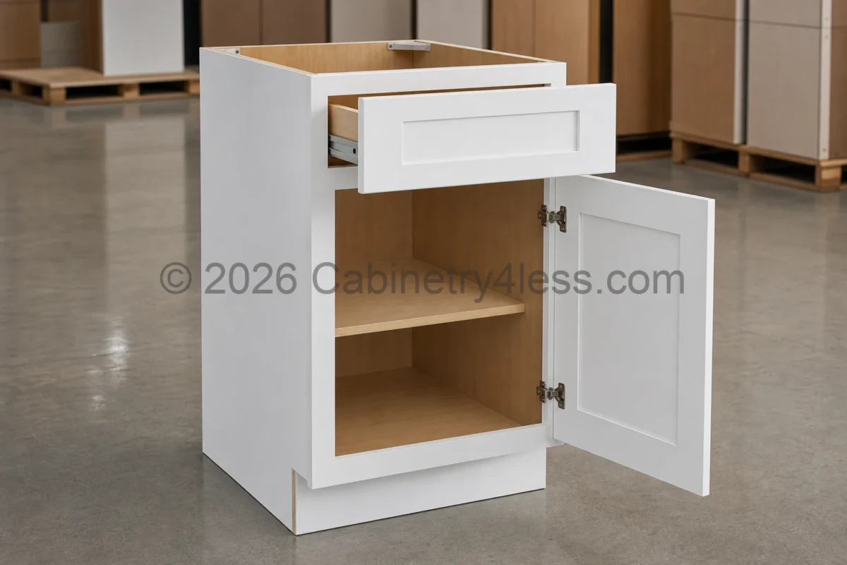 Shaker White Base Cabinet Full Height Single Door