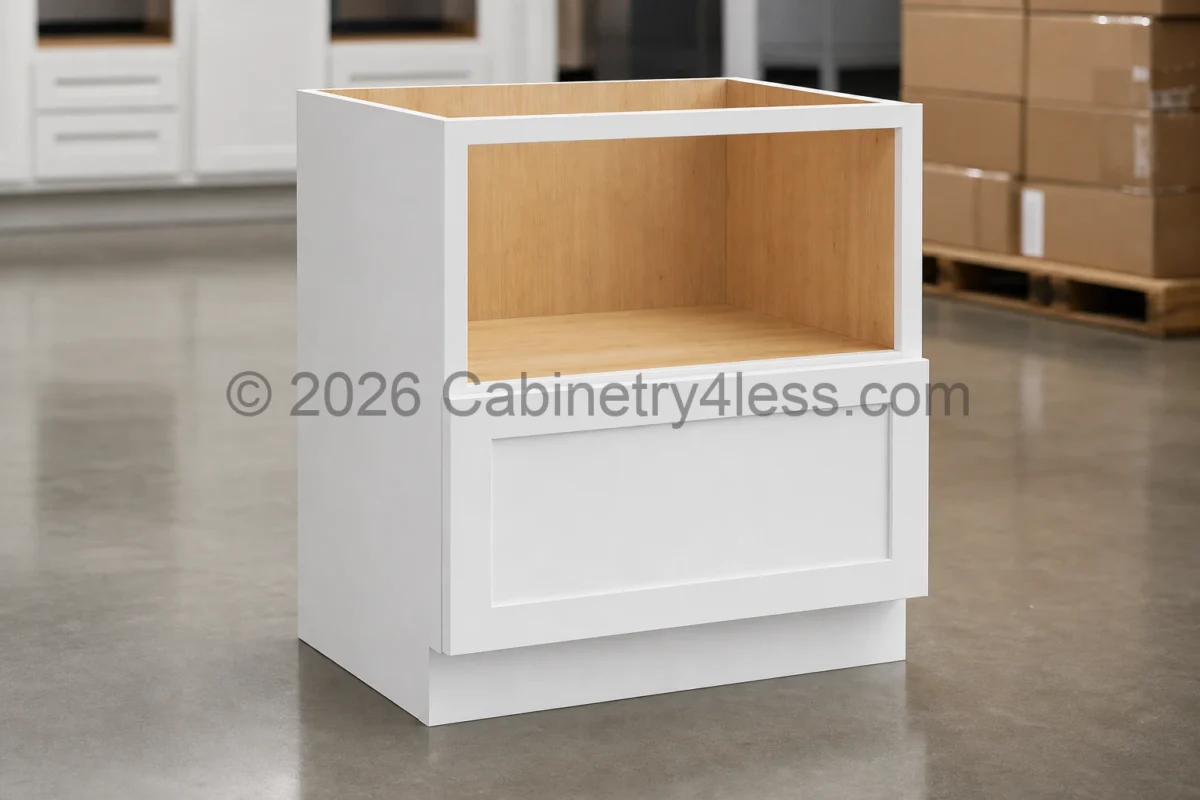 Shaker White Microwave Base Cabinet