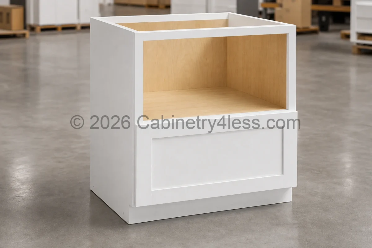 Shaker White Microwave Base Cabinet