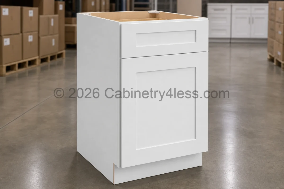 Shaker White Base Cabinet Single Door
