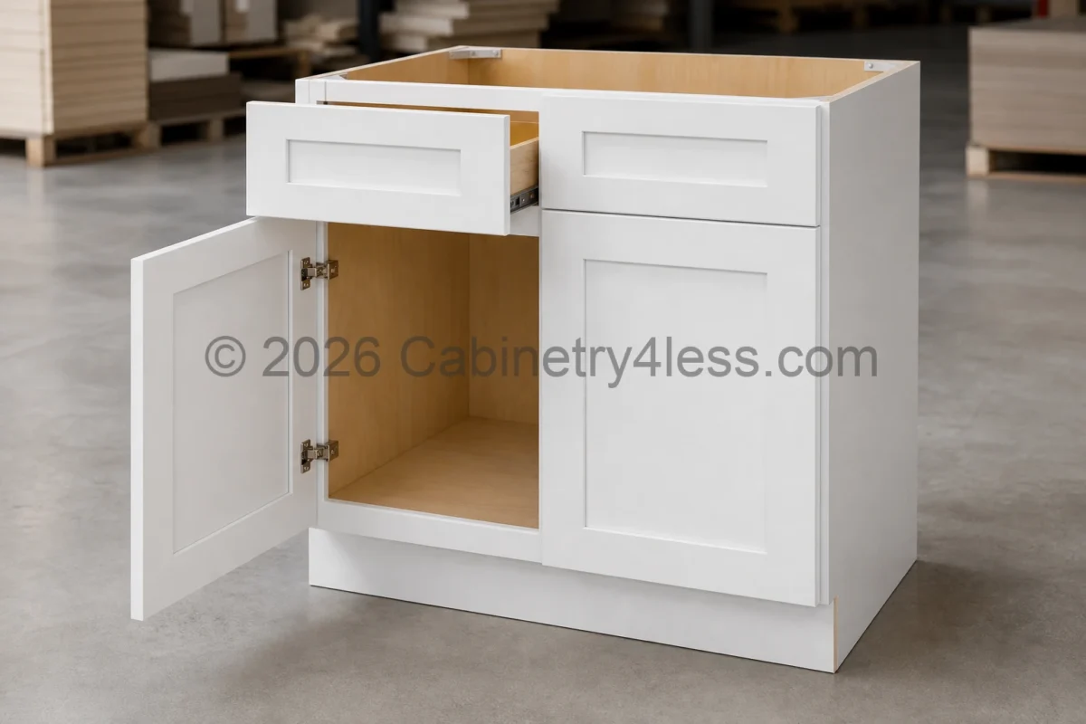 Shaker White Sink Base 30″/33″/36″W