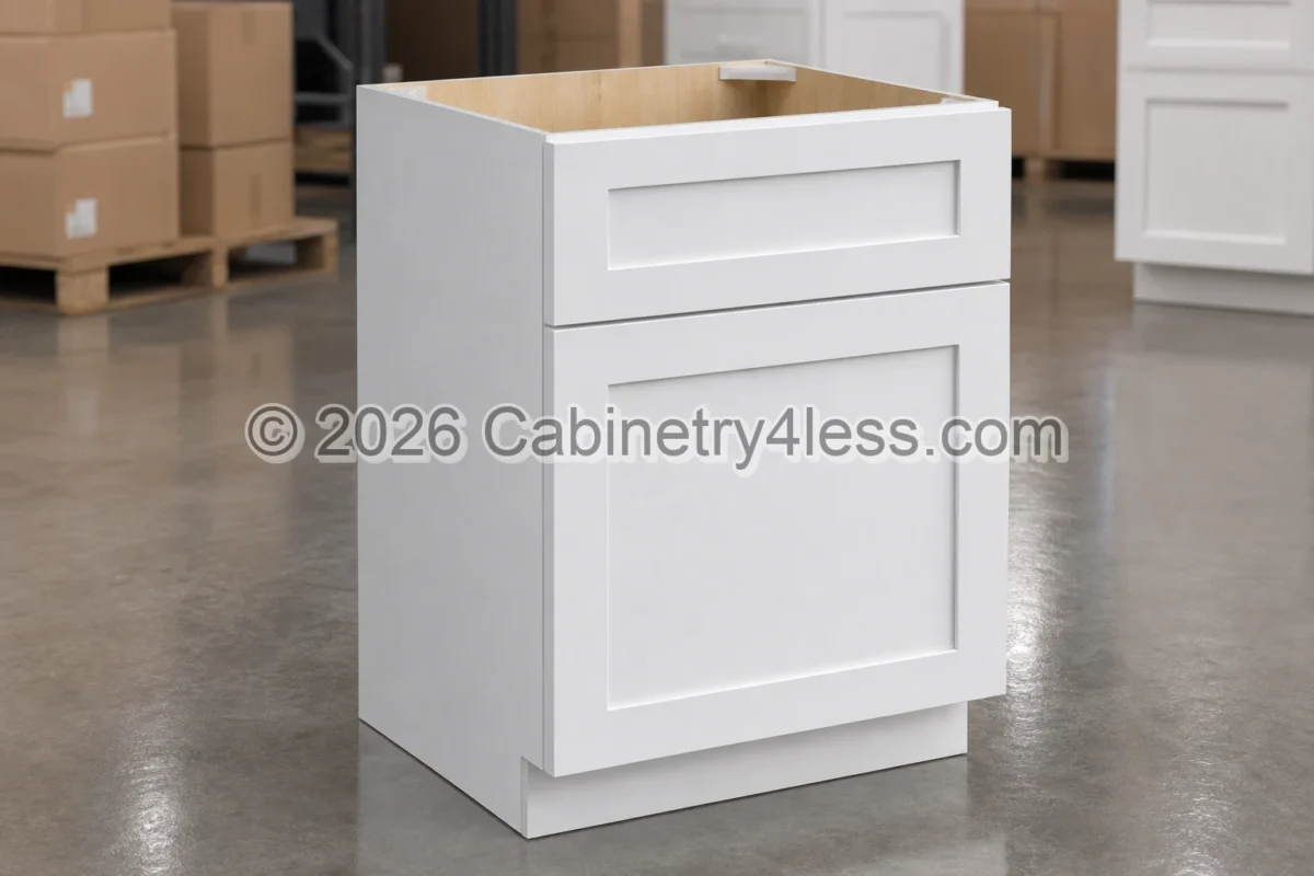 Shaker White Two Drawer Base