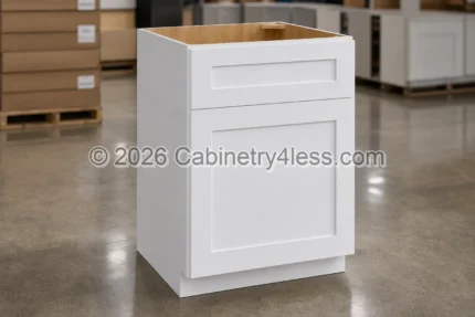SW-BWB18 - Shaker White Base Waste Basket Cabinet (BWB18)