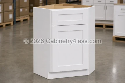 SW-CSB36 – Shaker White Corner Sink Base Cabinet (CSB36)