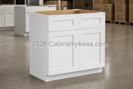 SW-SBF4242 – Shaker White Corner Sink Base Floor (SBF4242)