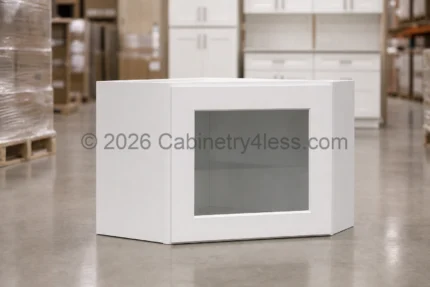 SW-DCW2412GD - Shaker White Diagonal Corner Wall Glass Door 24"W 12"H