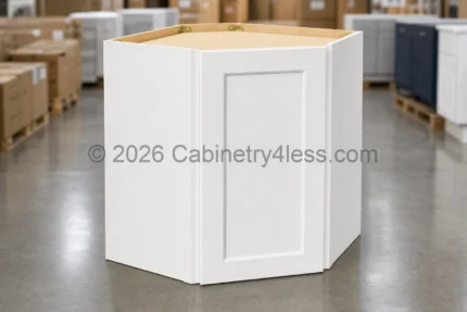 Shaker White Diagonal Corner Wall Single Door 24″W