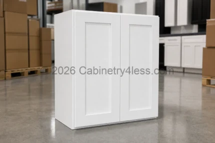 Shaker White Wall Cabinet Double Doors 36″H