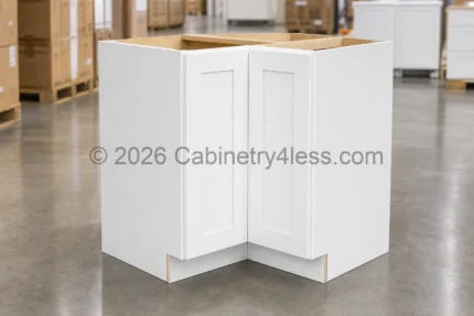 Shaker White Wall Easy Reach Corner Cabinet 24"W