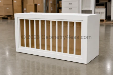 SW-PR3015 – Shaker White Plate Rack 30″W 15″H