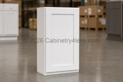 Shaker White Wall Cabinet Single Door 42″H